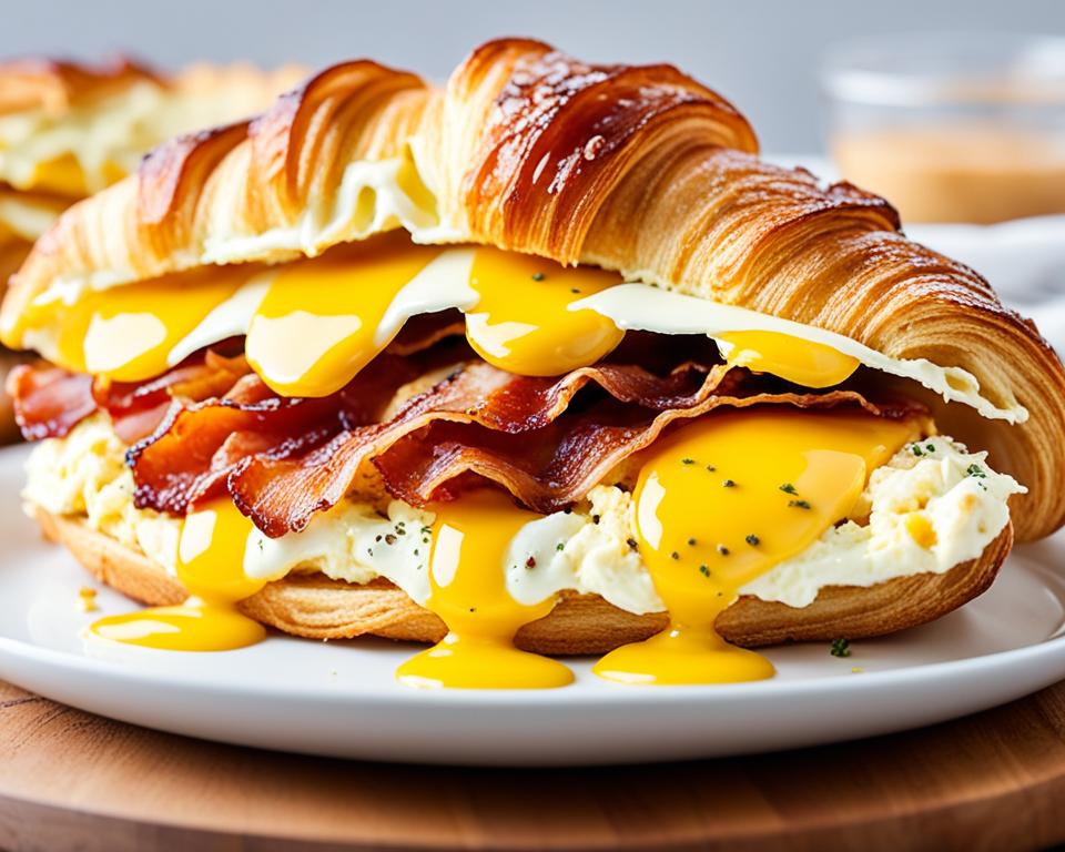 bacon egg and cheese croissant