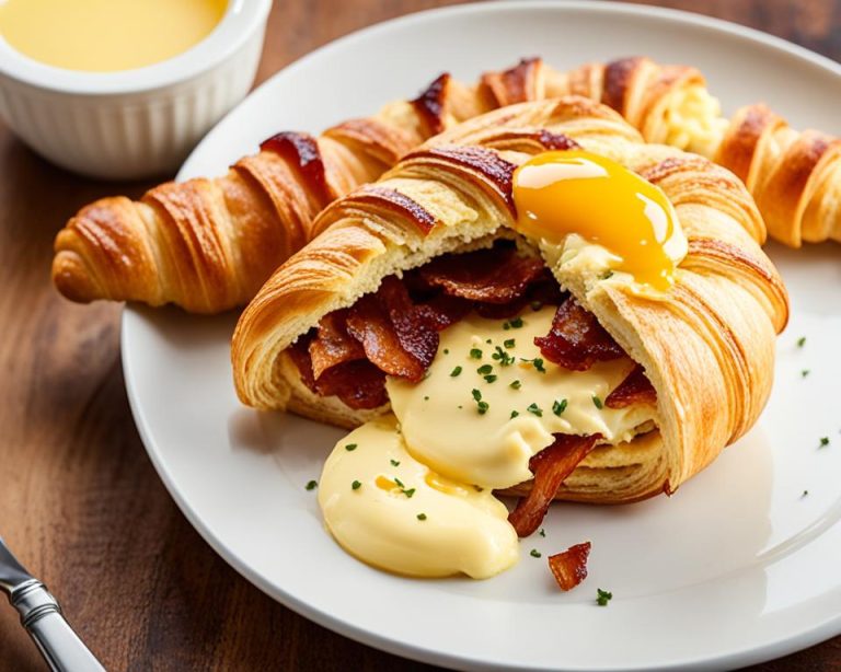 bacon egg and cheese croissant