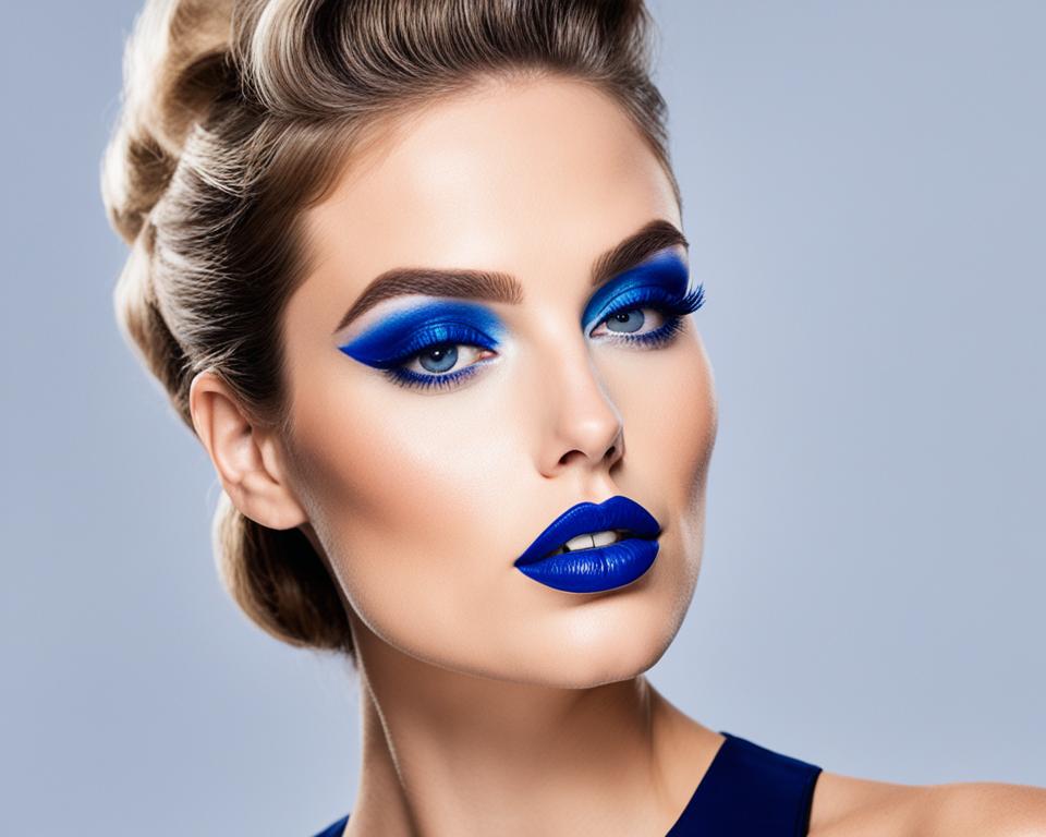 blue lipstick